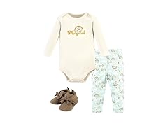 Hudson Baby Unisex Cotton Bodysuit Pant Shoe Set