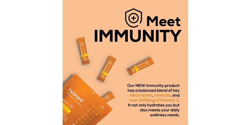 Hydrant Immunity Vitamins Electrolyte Powder 30 Count