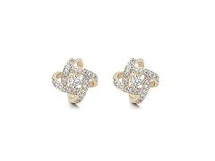 14K Gold Love Knot Stud Earrings