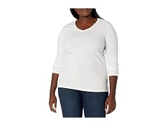 Just MY Size Women (2X) Women's Vneck Long Tee