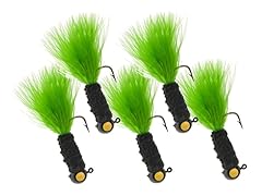 5-Pack Marabou Jig 1/8 oz- Black/Green