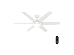 Hunter Fan 52 Inch White Indoor Ceiling Fan with Light and Remote