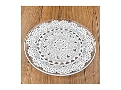 LILLE 11" Dinner Plate Clear/White