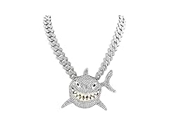 Lssfadccx Cuban Shark Pendant Silver