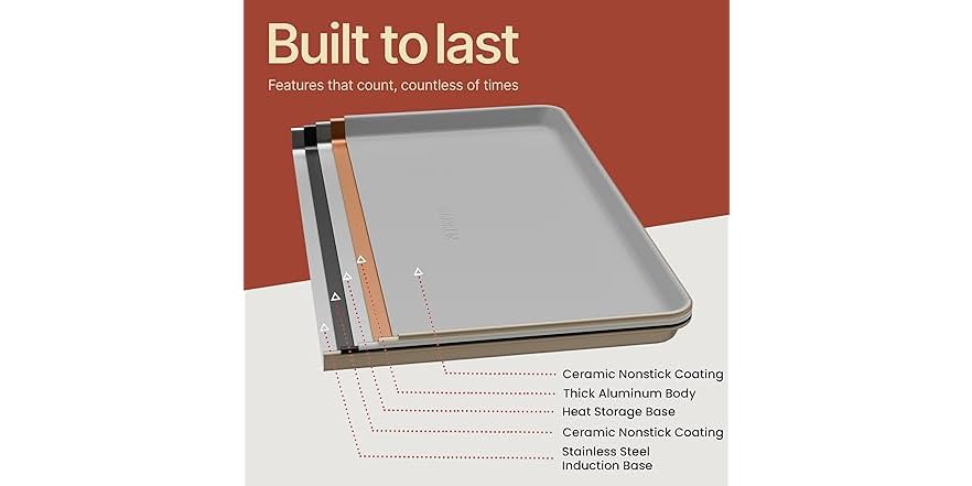 Quick Bake Stackable Bakken 8-Piece Stackable Bakeware Set