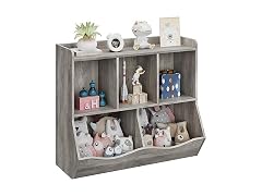 GAOMON Kids Toy Bookshelf Storage, Grey