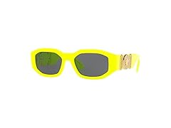 Versace VE 4361 532187 Yellow Fluo Plastic Square Sunglasses