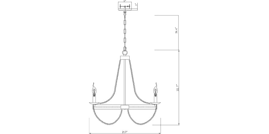 Parrot Uncle 8803-6-PU Boho Wagon Wheel Chandelier