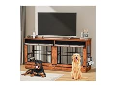 78" Double Dog Crate Furniture with Divider