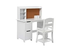 EGFheal White Study Desk and Chair Set