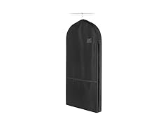 Whitmor Zippered Garment Bag with Pocket, Black