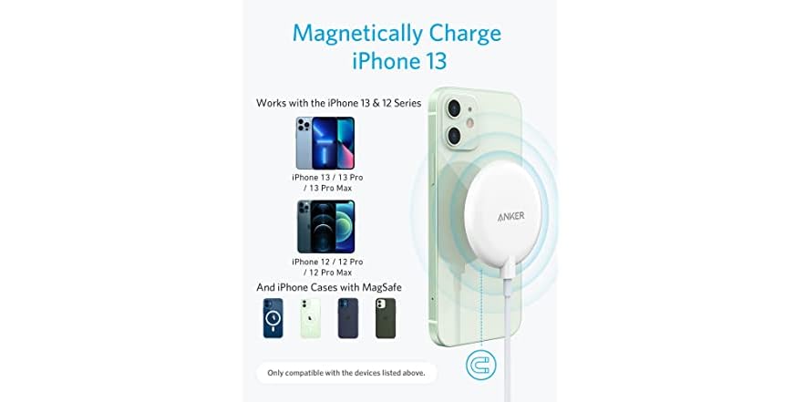 Anker B095NQTNLZ Anker 313 Magnetic Wireless Charger (Pad (Open Box)
