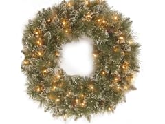 24" Glitter Pine Wreath 50 Multi LED