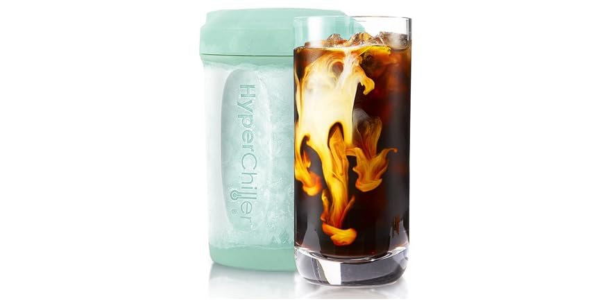 HyperChiller 12.5 Oz Iced Coffee Maker – Flash Chill Hot Drinks In 1 Minute, Black