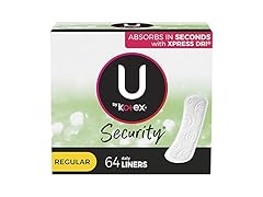 U by Kotex Lightdays Panty Liners, 64 Count