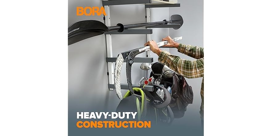BORA 6-Tier Lumber Rack – Heavy Duty Wall Mount Wood Organizer - Image 3