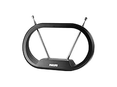 Philips Indoor TV Antenna Rabbit Ears for Local Channels