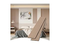 POHARE Wood Slat Wall Panels 2 Pack
