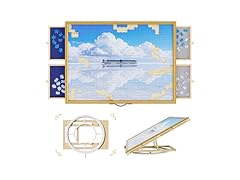 1500 Pcs Portable Jigsaw Puzzle Board with 4 Drawers and Cover, Adjustable Puzzle Table, Frame for Wall Art Display 33.3"x24.2" (Open Box)