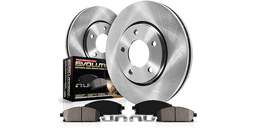 POWERSTOP KOE5334 Front Brake Kit - OE Rotors & Ceramic Pads For Buick, Chevy, GMC, Saab. Easy Bolt-On Upgrade!