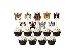  36Pcs Cat Cupcake Toppers Cats 