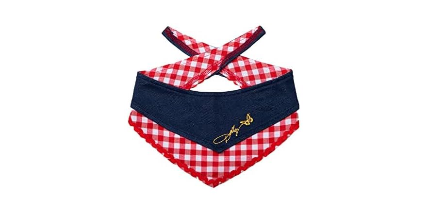 Doggy Parton Denim & Gingham Bandana