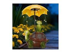 Paxato Solar Garden Statues Decor Turtle