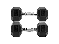 20lbs Pair Hex Dumbbells Rubber Coated Hand Weights