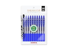 Zebra Pen SARASA Clip Retractable Gel Pen 10-Pk