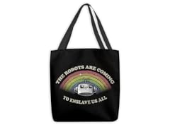Robot Rainbow Medium Tote Bag