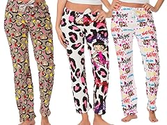 Betty Boop 3-Pack Plush Pants Grey/Pink/White