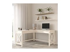 Lavish Home L-Shape Desk, White