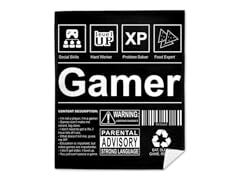 "I'm a Gamer Label" Mink Fleece Blanket