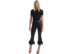 Commando Boys (S) Faux Leather Feather Leggings