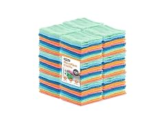 Superio Microfiber Cleaning Cloths Color-Coded 72 Pack