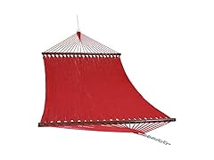 Sunnydaze Soft-Spun Polyester Rope Double Hammock- Red