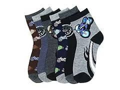 6-Pack Boys Speedup Socks (2-3, 6-8 Yrs)