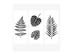 AZDIY Leaf Stencils Paintings