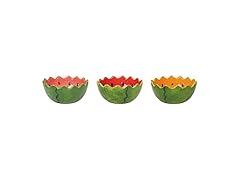 Jubilee Melon Pop Shaped 5oz Stoneware Bowls Set of 3