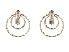 YGP 0.10 CT Sterling Silver Diamond Hoop Earrings
