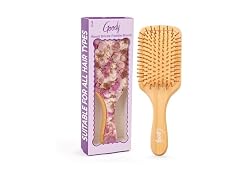 Goody Paddle Brush Pink Floral Bamboo Bristles