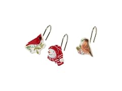 Avanti Linens - Christmas Shower Curtain Hooks, 12 Pack