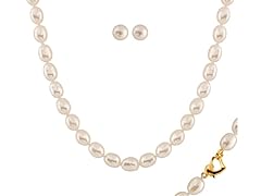 White Freshwater Pearl 2 Piece Set