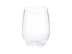 WNA Reserv 16oz Clear Plastic Stemless Wine Glasses, 64-Pack