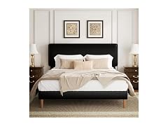 HAOARA Queen PU Leather Bed - Black