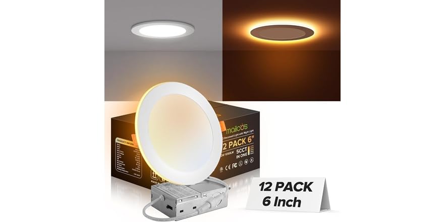 Led Light Recess Dimmable LED Recessed Ceiling Light 12-Pack