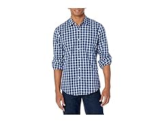 Men's Slim-Fit LS Poplin Shirt (XL)