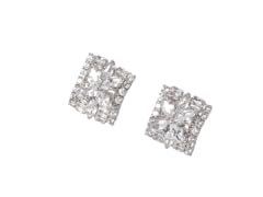 Cluster Cubic Zirconia Stud Earrings