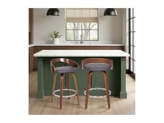 Armen Living Sonia 26" Counter Height Swivel Stool 2Pk