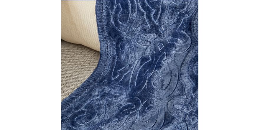 Ultra Soft Microplush Embossed Scroll Pattern Throw